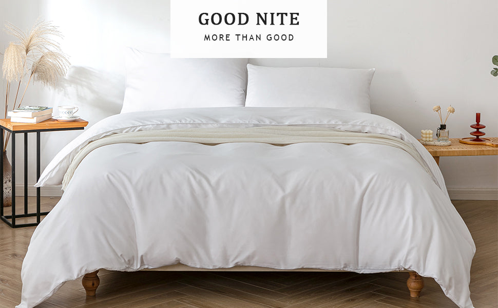 Good Nite Microfibre Duvet Cover Set | Soft & Breathable | Single, Double & King | 4 Colours