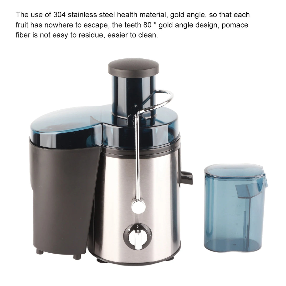 500ml Stainless Steel Juicer Machine, 1000W Fruit & Vegetable Extractor