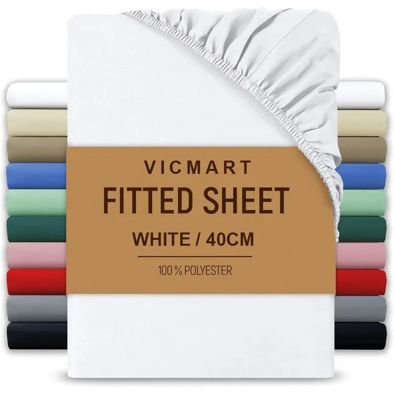 Extra Deep Fitted Sheet 40cm | Soft Brushed Microfibre | UK Sizes