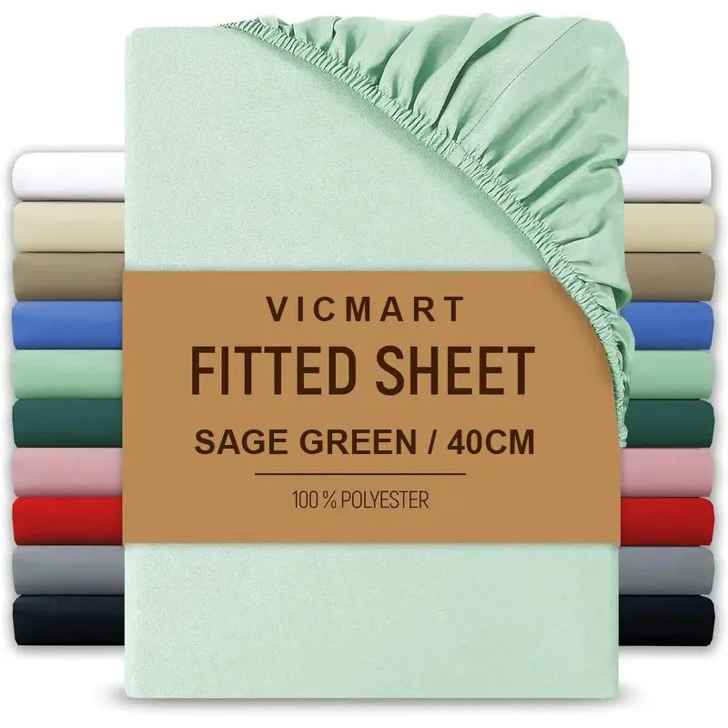 Extra Deep Fitted Sheet 40cm | Soft Brushed Microfibre | UK Sizes