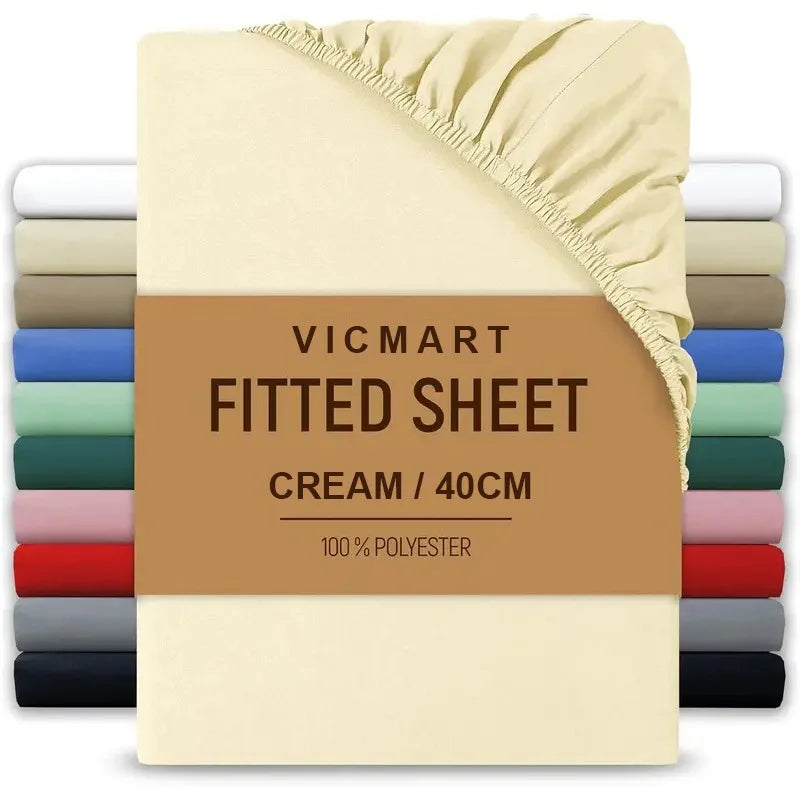 Extra Deep Fitted Sheet 40cm | Soft Brushed Microfibre | UK Sizes