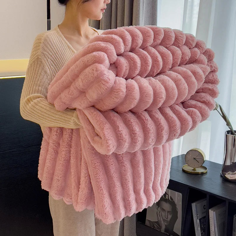 Rosekind Fleece Throw Blanket | 300GSM Soft & Warm | All Seasons | 3 Sizes