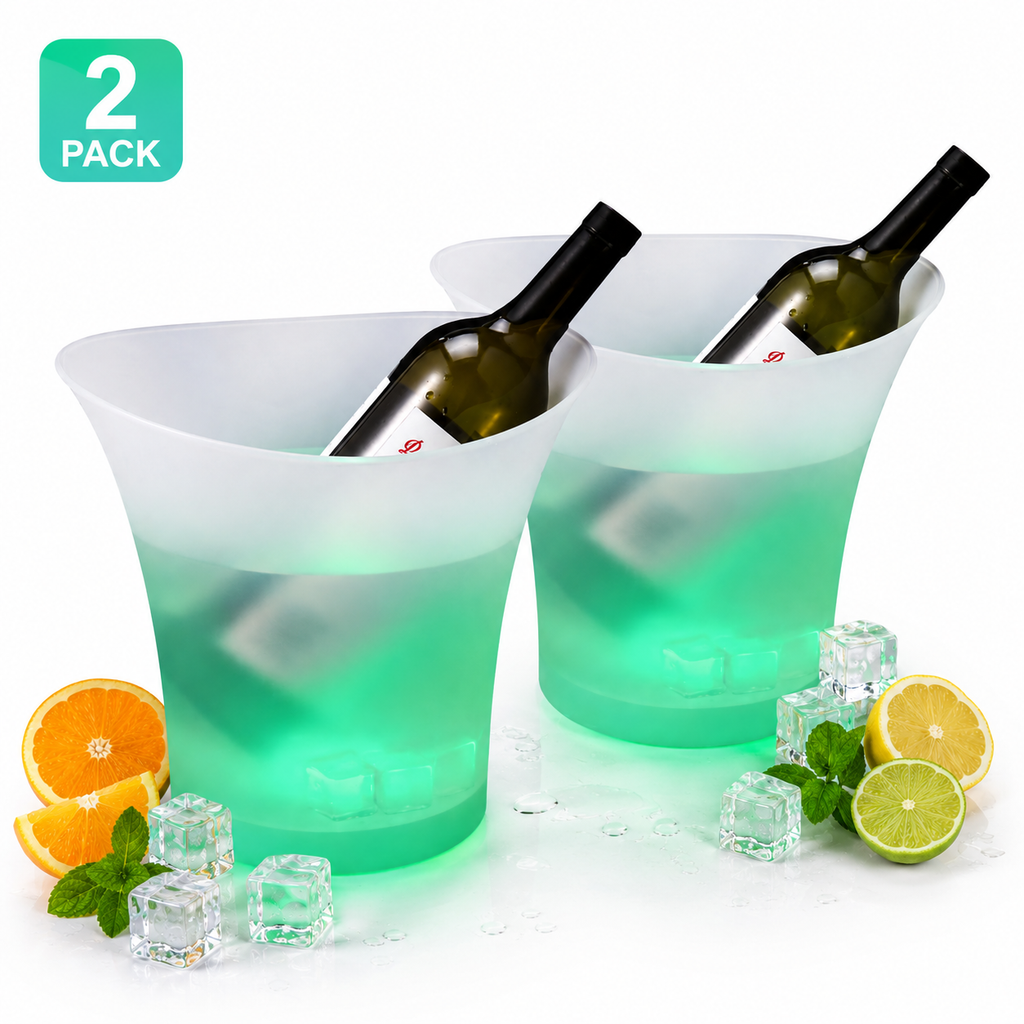 2-Pack 5L LED Colour Changing Ice Buckets