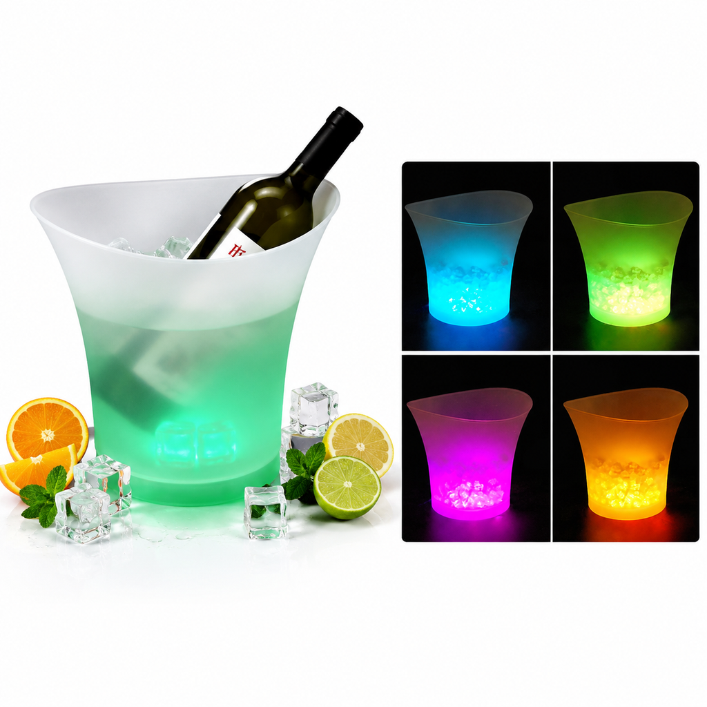 2-Pack 5L LED Colour Changing Ice Buckets