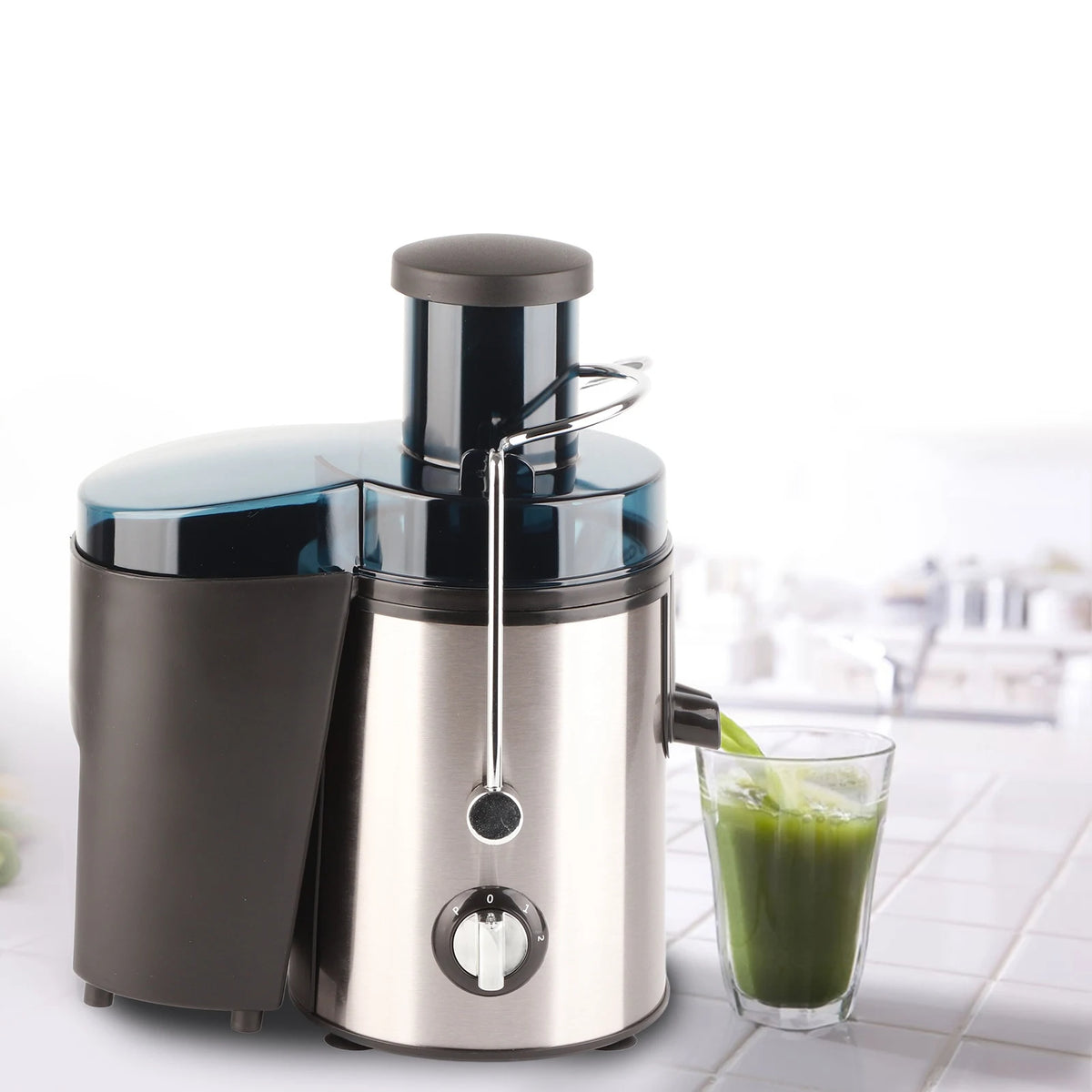 500ml Stainless Steel Juicer Machine, 1000W Fruit & Vegetable Extractor