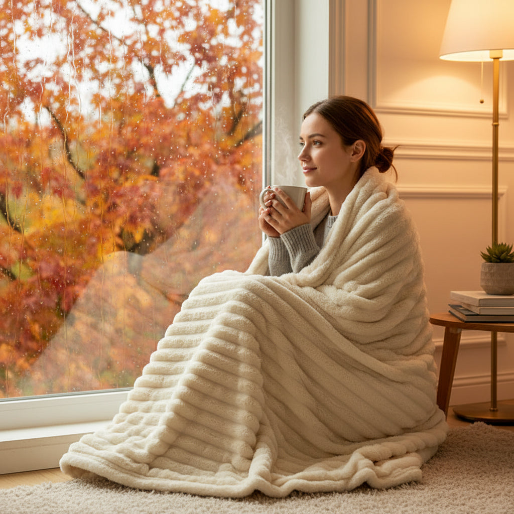 Rosekind Fleece Throw Blanket | 300GSM Soft & Warm | All Seasons | 3 Sizes