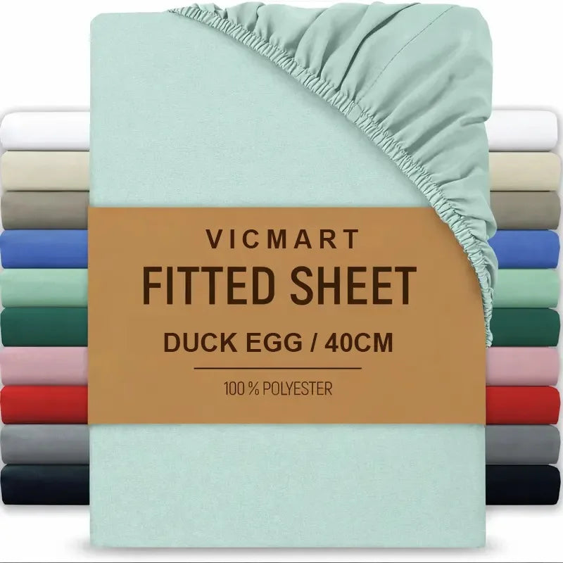 Extra Deep Fitted Sheet 40cm | Soft Brushed Microfibre | UK Sizes