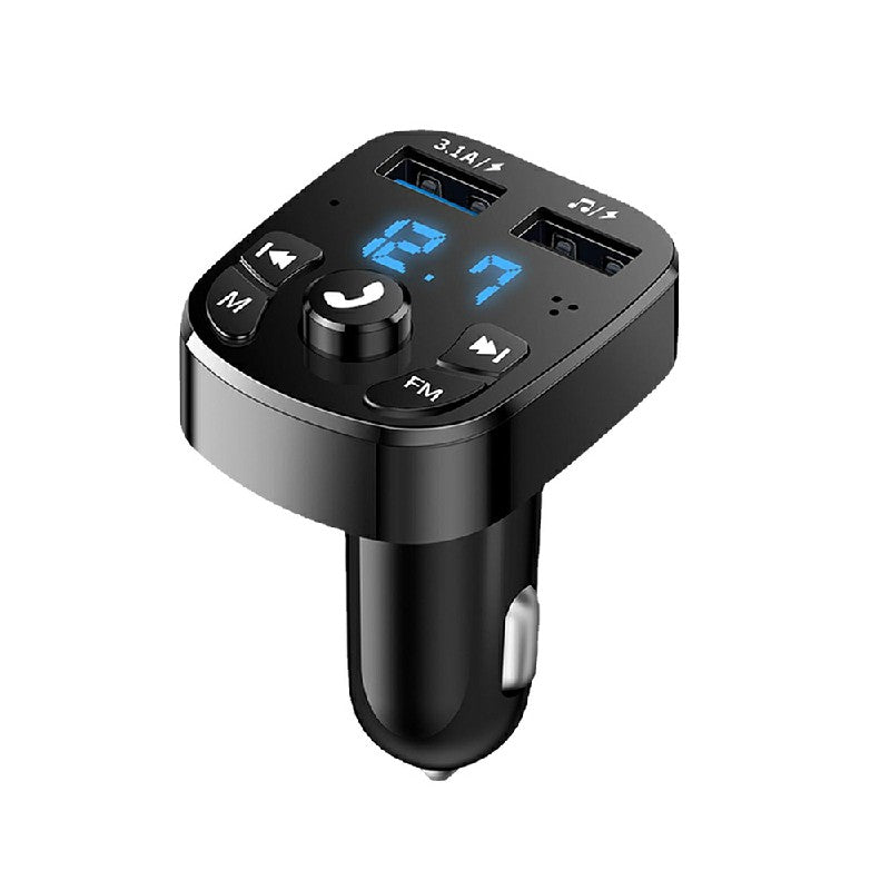 Premium Wireless Bluetooth 5.0 FM Transmitter & Dual USB Car Charger Adapter