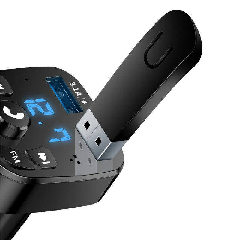 Premium Wireless Bluetooth 5.0 FM Transmitter & Dual USB Car Charger Adapter