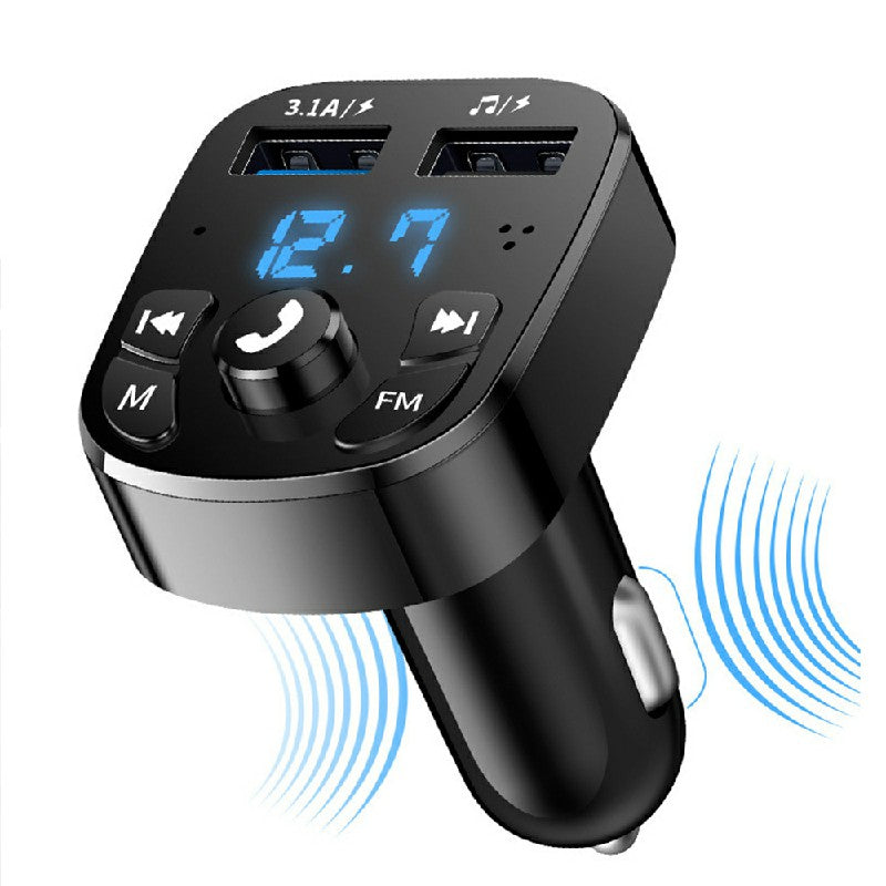 Premium Wireless Bluetooth 5.0 FM Transmitter & Dual USB Car Charger Adapter