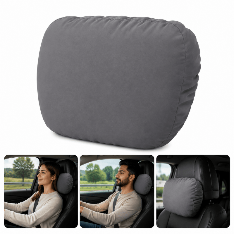 Ergonomic Car Headrest Neck Support Pillows (1 or 2 Pack)