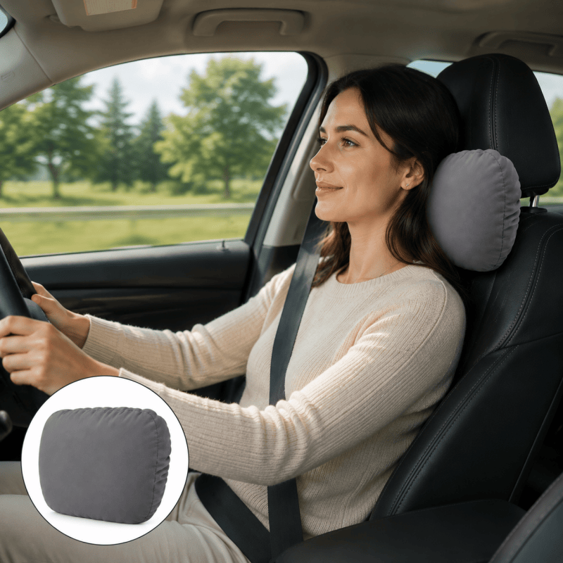 Ergonomic Car Headrest Neck Support Pillows (1 or 2 Pack)
