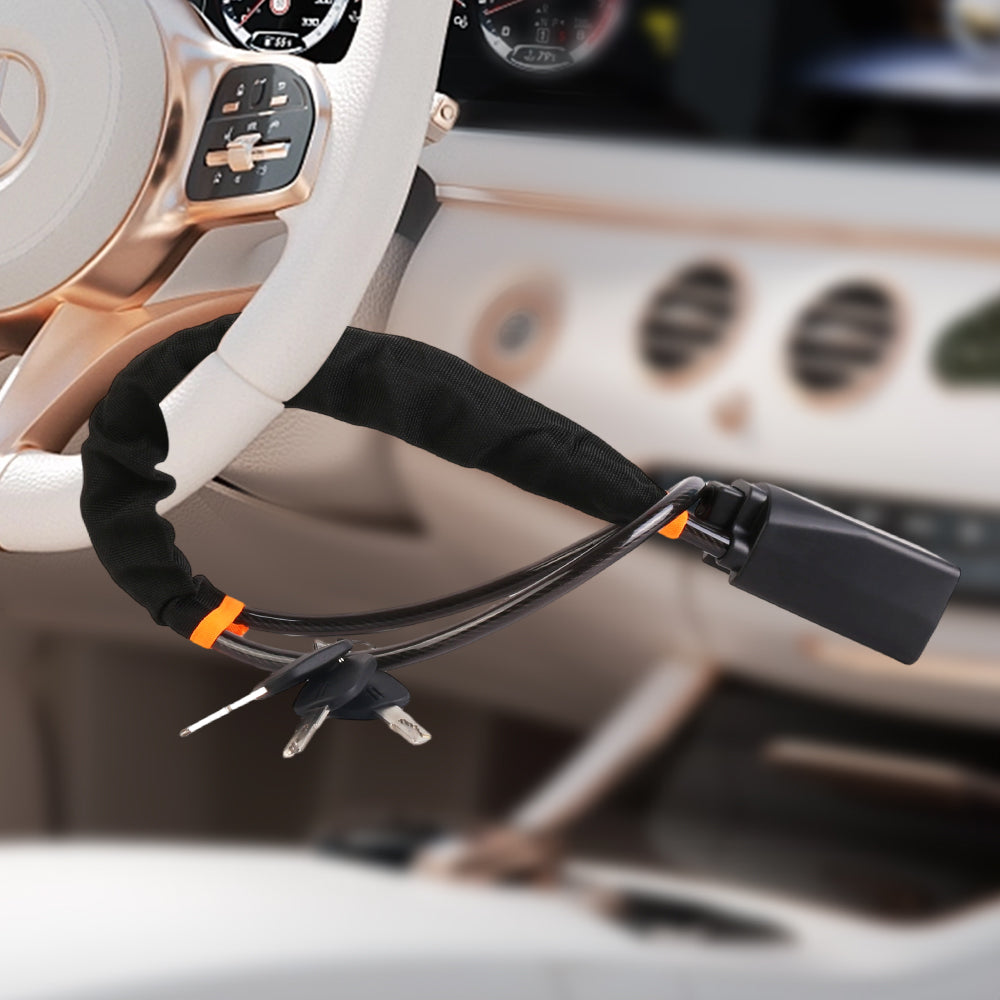 Car Steering Wheel Lock With 3 Keys Anti Theft Device Seat Belt Lock Steering Wheel Lock