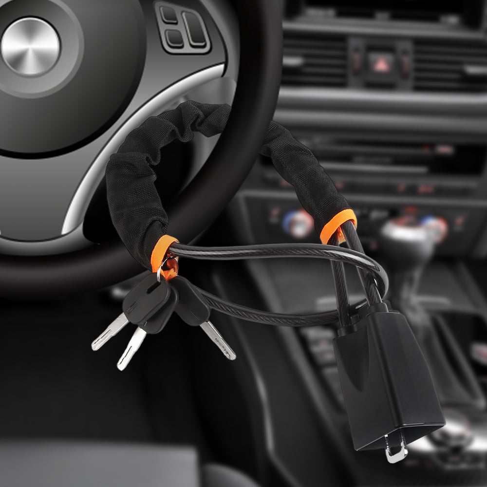 Car Steering Wheel Lock With 3 Keys Anti Theft Device Seat Belt Lock Steering Wheel Lock