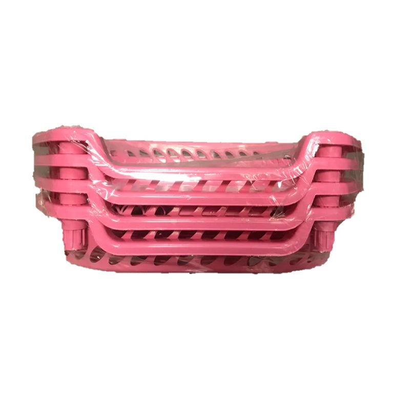 4 Tier Plastic Vegetable Rack Fruit Basket Set Stacking Kitchen Storage Stand