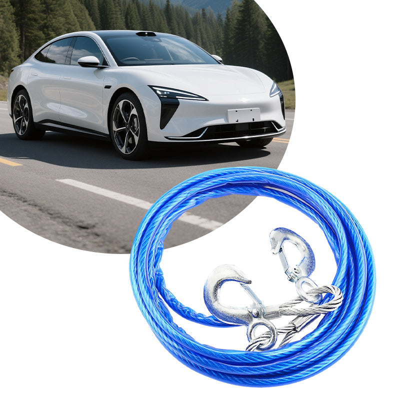 Heavy Duty Emergency Tow Rope with Forged Steel Safety Hook