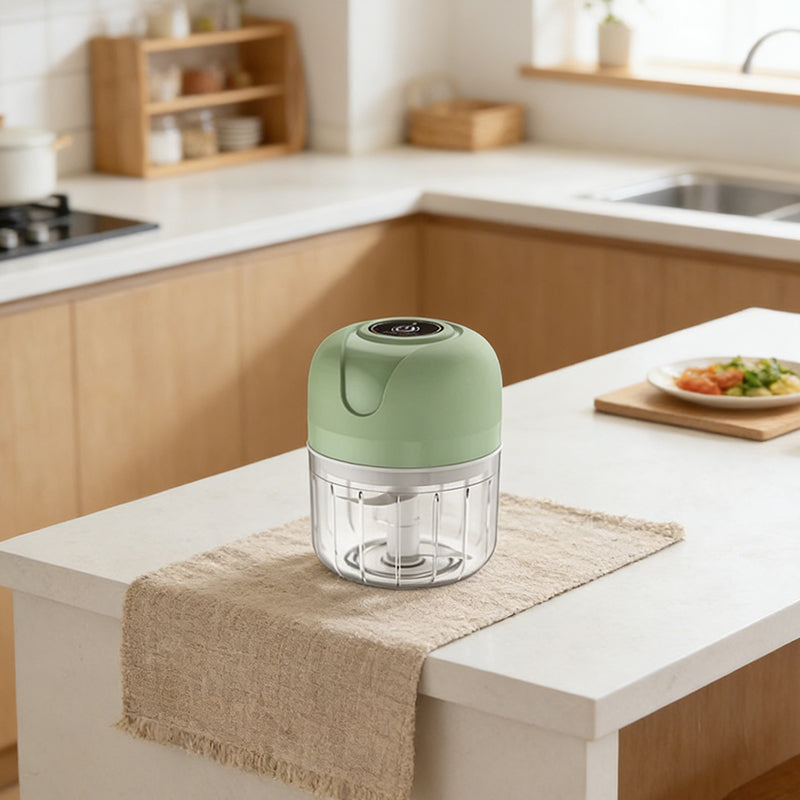 250mL Cordless Electric Mini Garlic Chopper & Food Processor