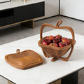 Natural Bamboo Foldable Fruit Basket & Collapsible Heat Resistant Trivet Mat