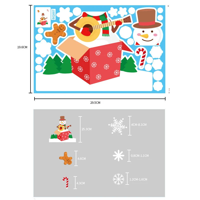 Christmas Window & Glass Stickers | 22 Festive Designs | Santa, Snowman, Snowflakes & More | Home & Shop Decoration