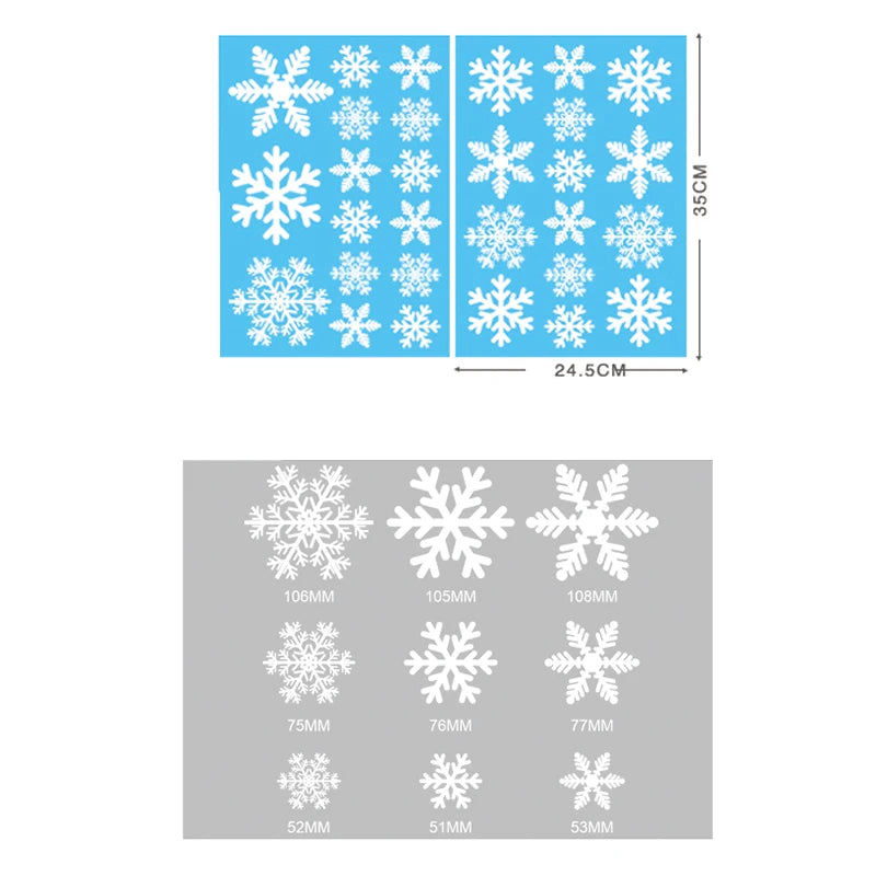 Christmas Window & Glass Stickers | 22 Festive Designs | Santa, Snowman, Snowflakes & More | Home & Shop Decoration