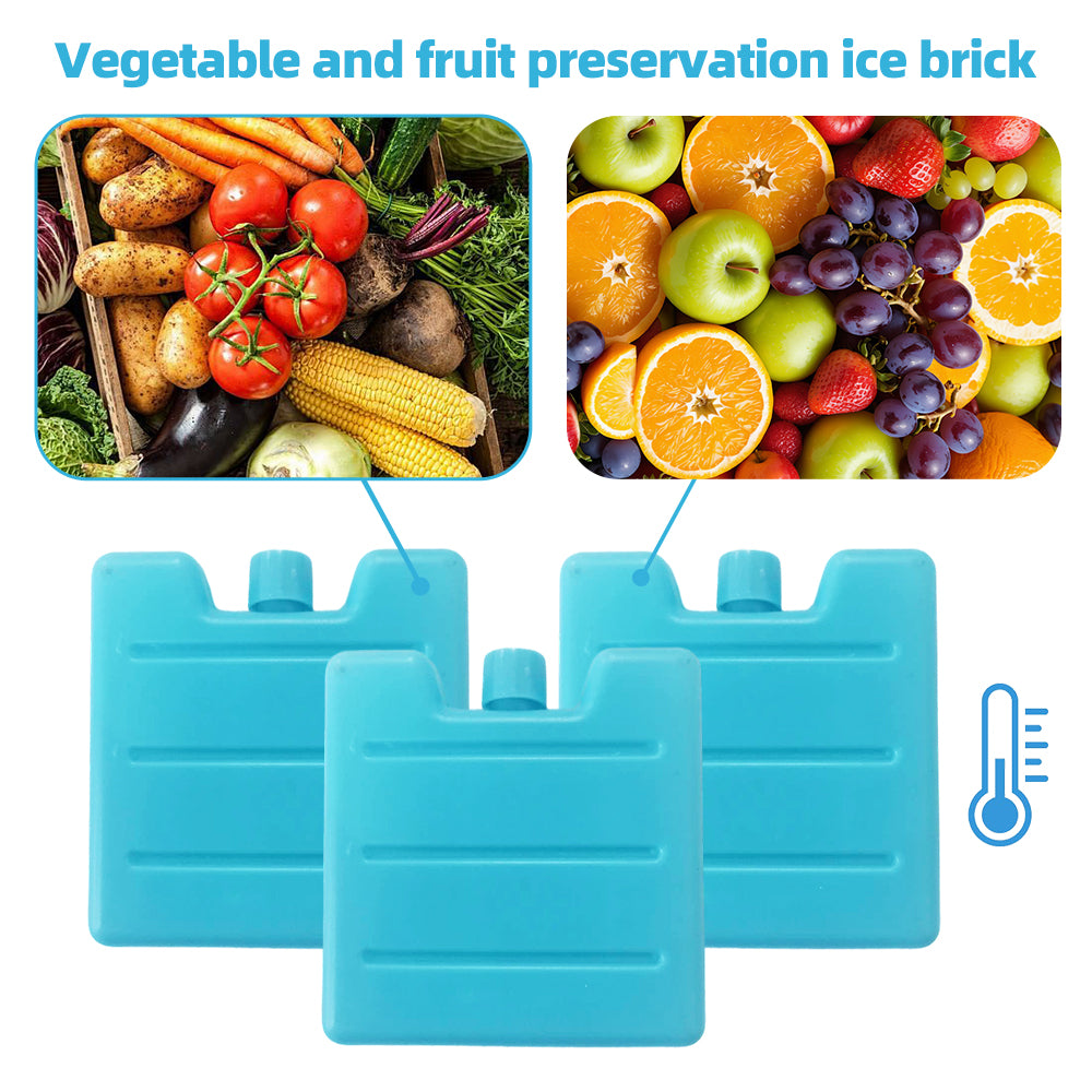3-Piece Reusable Mini Ice Bricks & Freezer Blocks Set