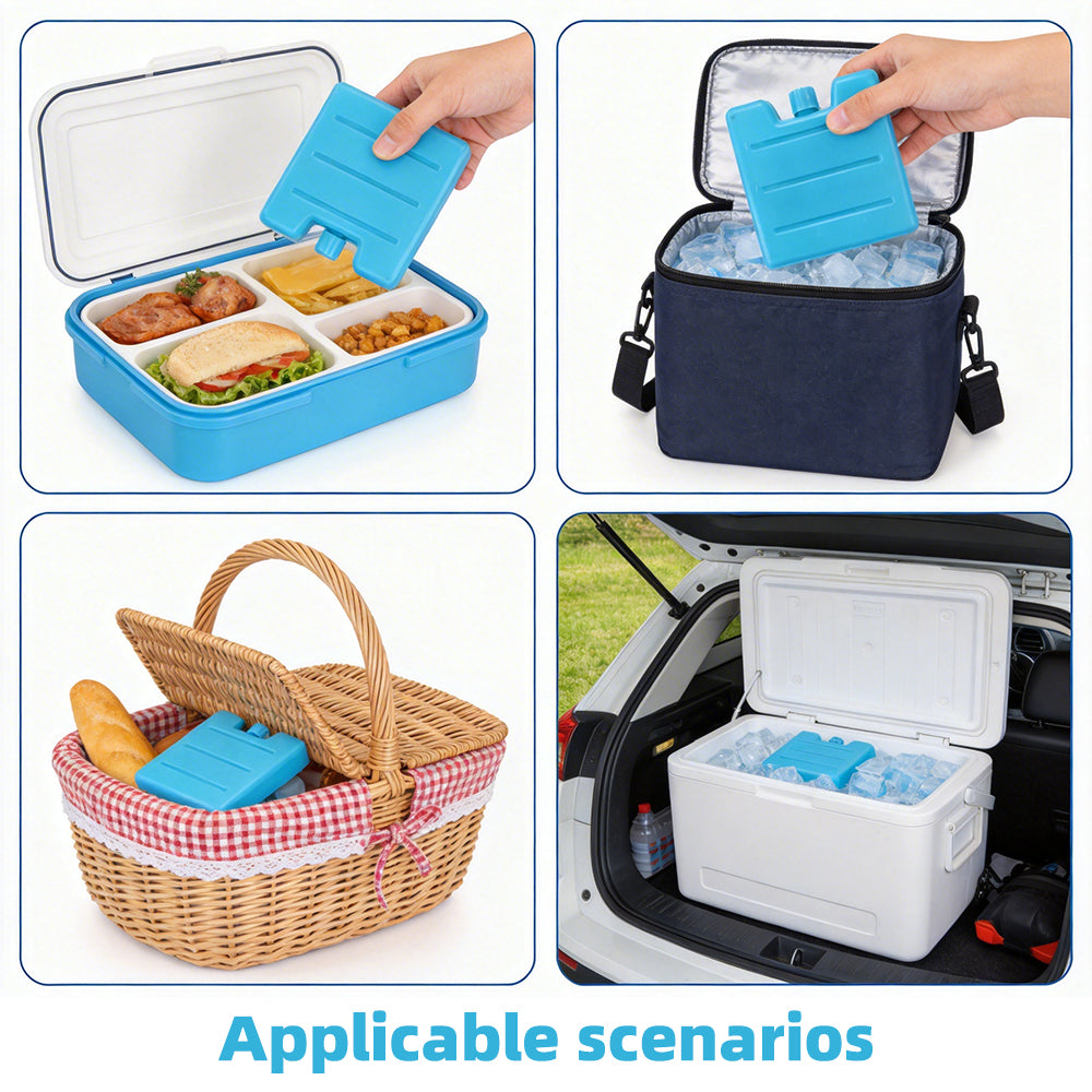 3-Piece Reusable Mini Ice Bricks & Freezer Blocks Set