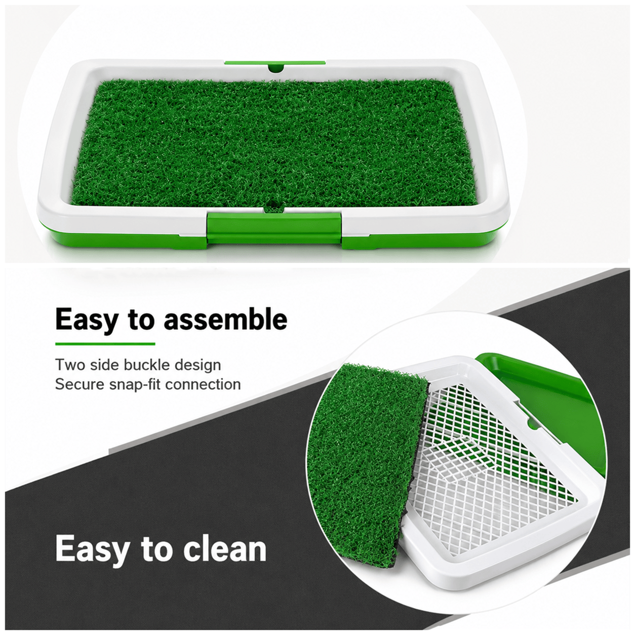 Puppy Potty Training Toilet Tray Dog Artificial Grass Pad Indoor Pee Mat Grid