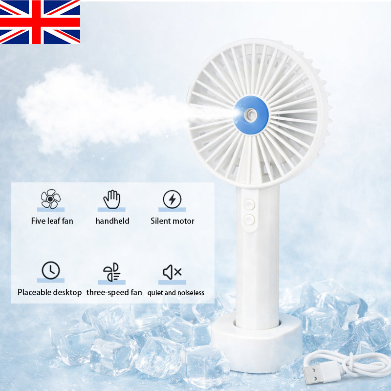 USB Rechargeable Handheld Water Spray Mist Fan