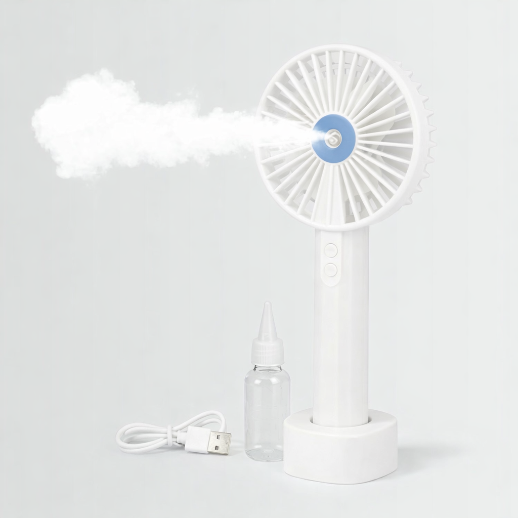 USB Rechargeable Handheld Water Spray Mist Fan