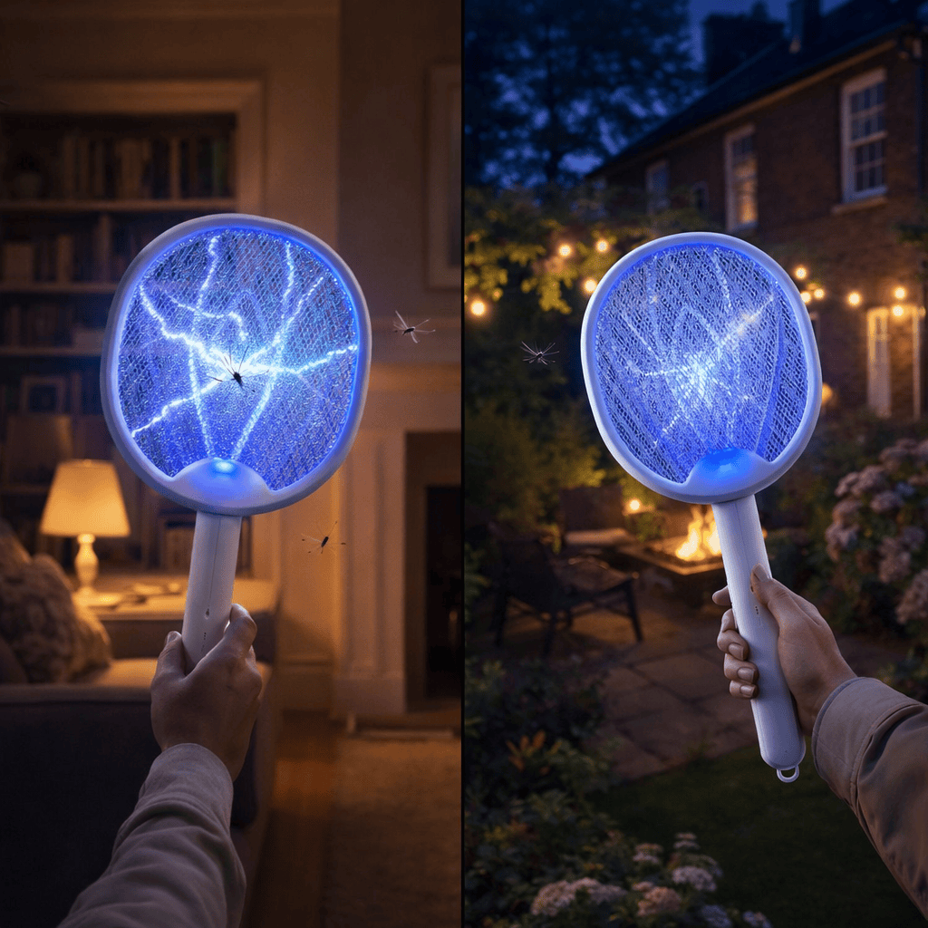 Rechargeable Electric Fly Swatter | 3500V Foldable Fly Zapper