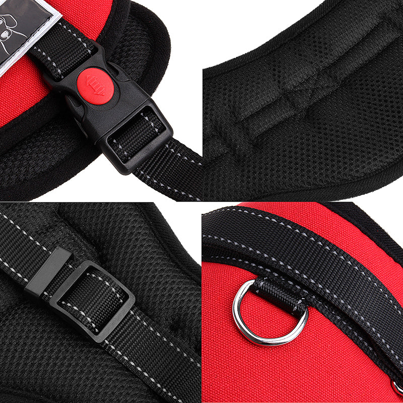 Adjustable Mesh Dog Vest Harness | No Pull Control Chest Strap XL