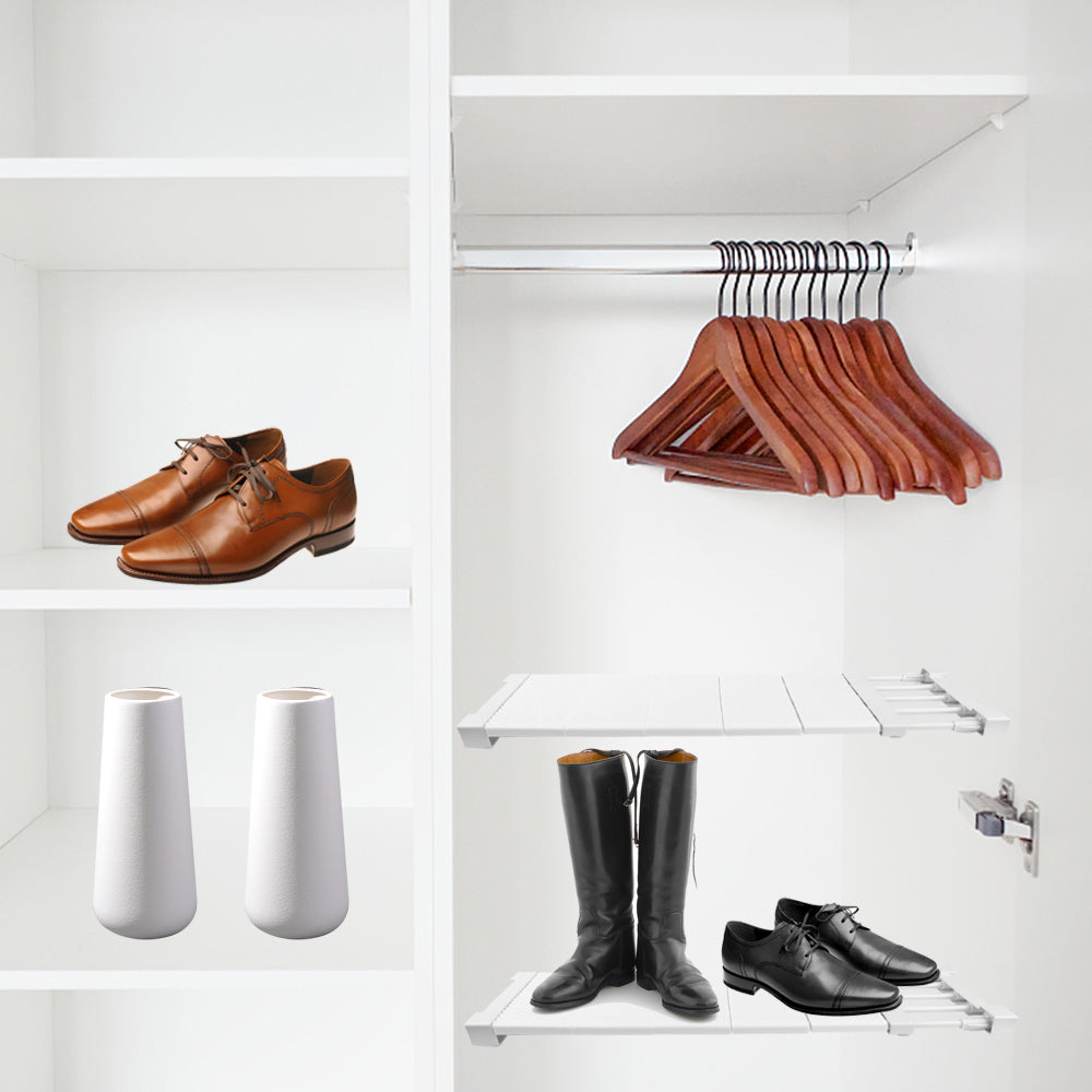 Adjustable Extendable Closet Storage Rack Organizer Shelf
