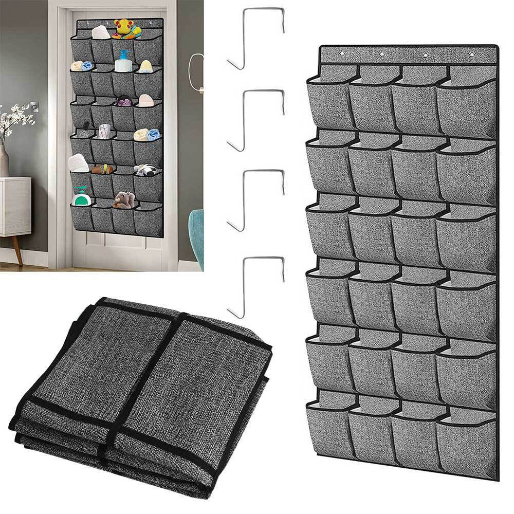 24 Pockets Over the Door Hanging Shoe Organizer