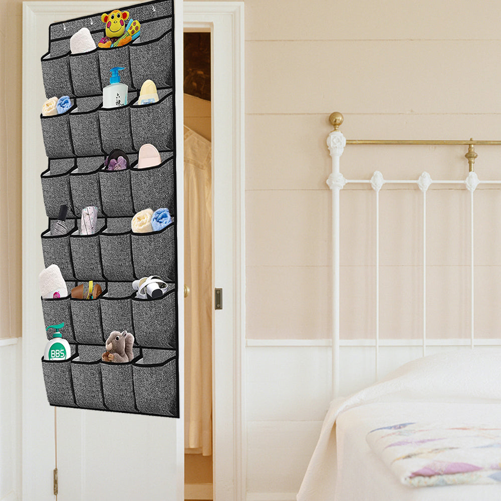 24 Pockets Over the Door Hanging Shoe Organizer