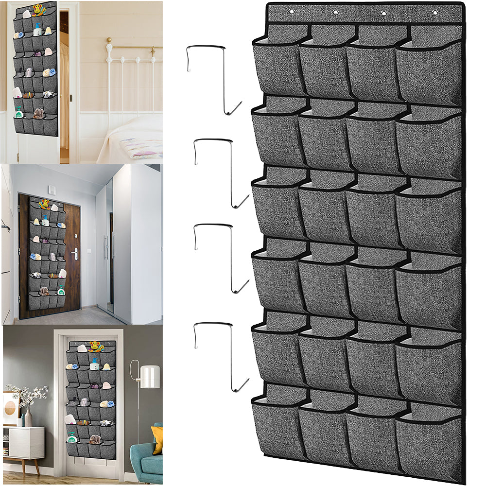 24 Pockets Over the Door Hanging Shoe Organizer