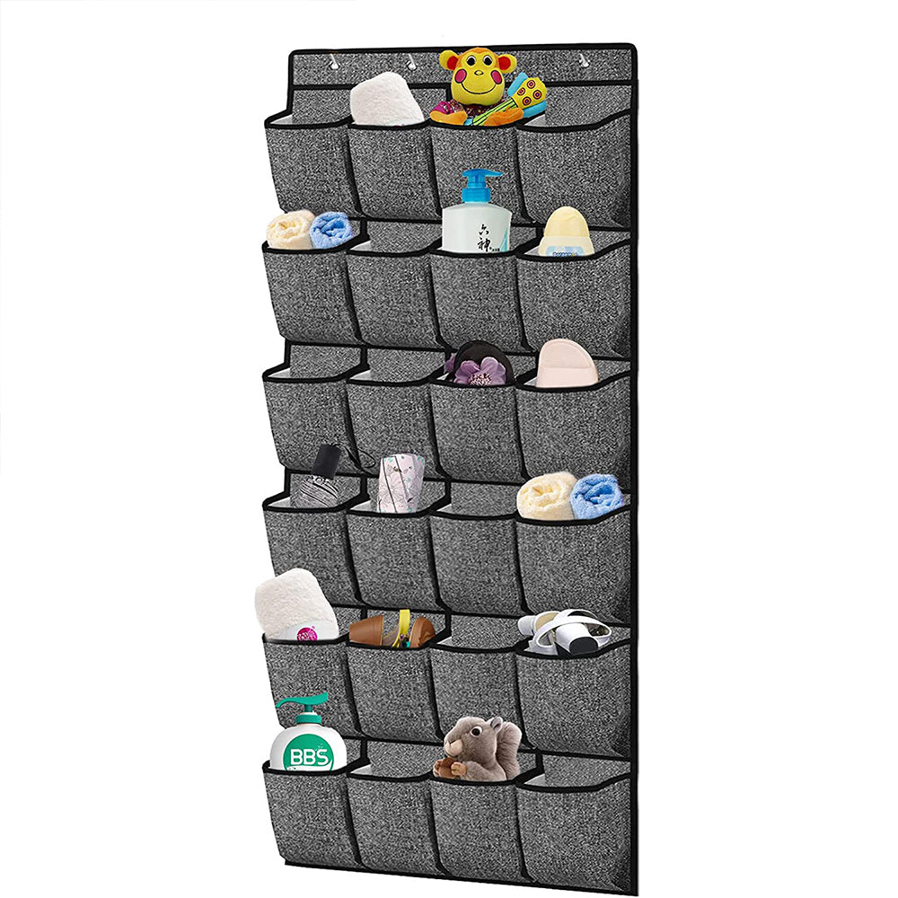 24 Pockets Over the Door Hanging Shoe Organizer