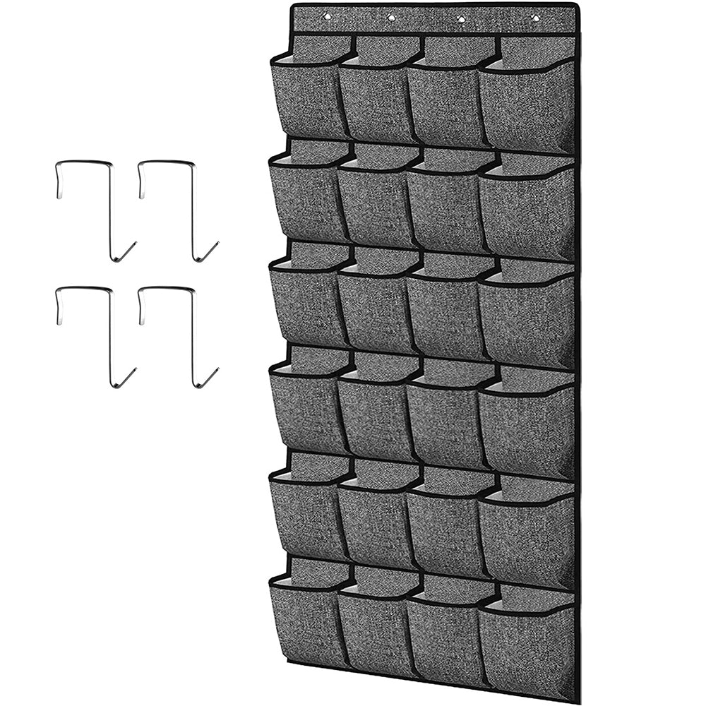 24 Pockets Over the Door Hanging Shoe Organizer