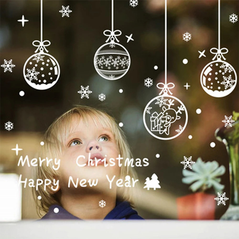 Christmas Window & Glass Stickers | 22 Festive Designs | Santa, Snowman, Snowflakes & More | Home & Shop Decoration
