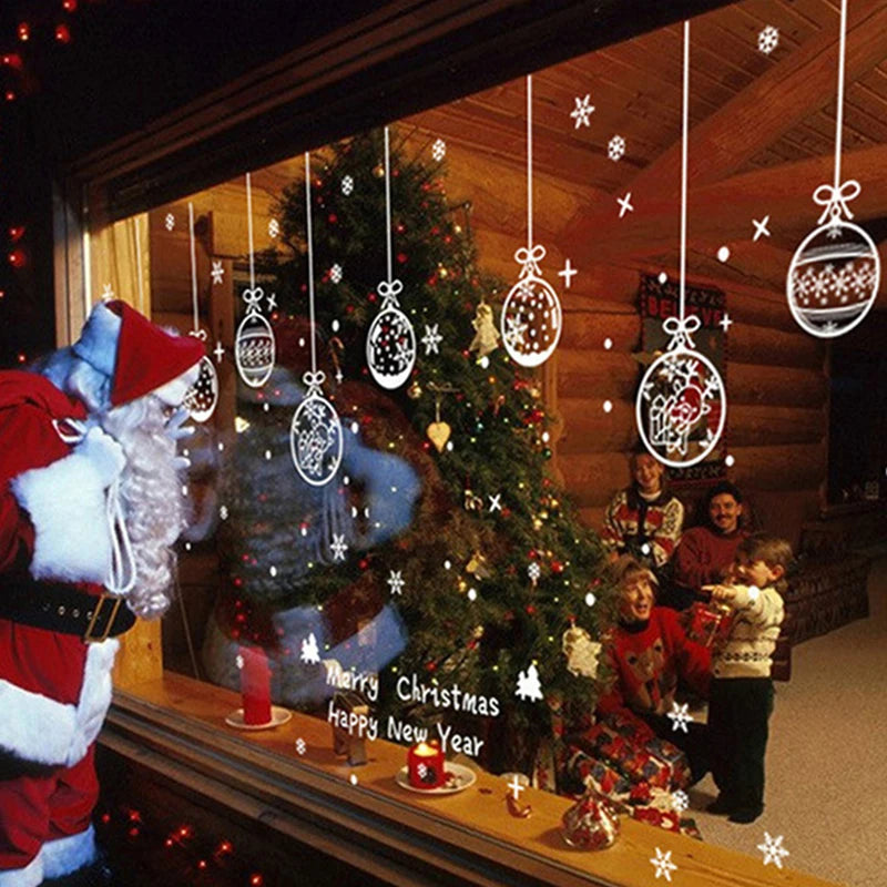 Christmas Window & Glass Stickers | 22 Festive Designs | Santa, Snowman, Snowflakes & More | Home & Shop Decoration