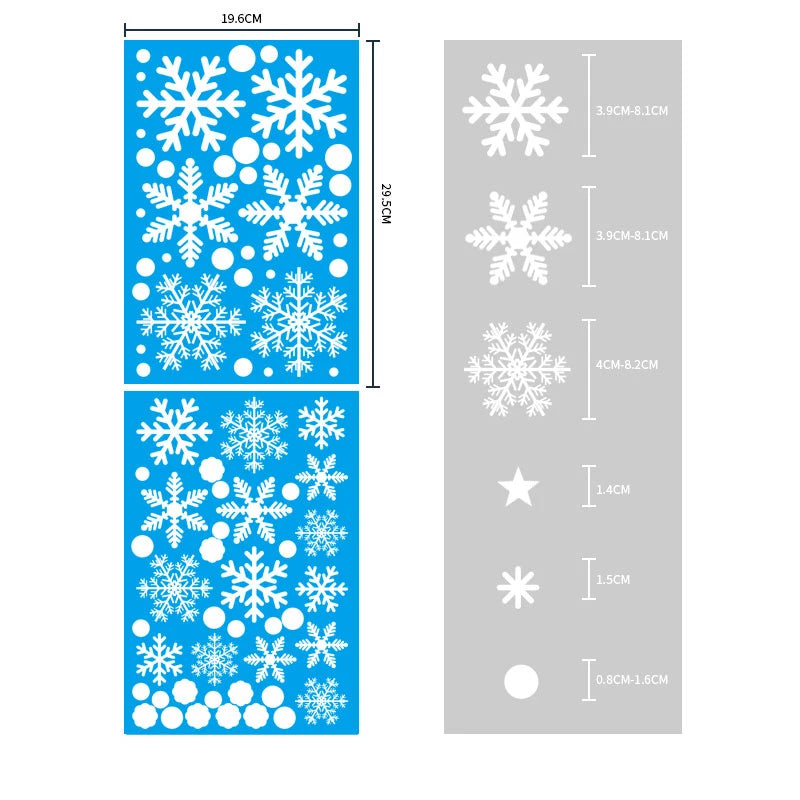Christmas Window & Glass Stickers | 22 Festive Designs | Santa, Snowman, Snowflakes & More | Home & Shop Decoration