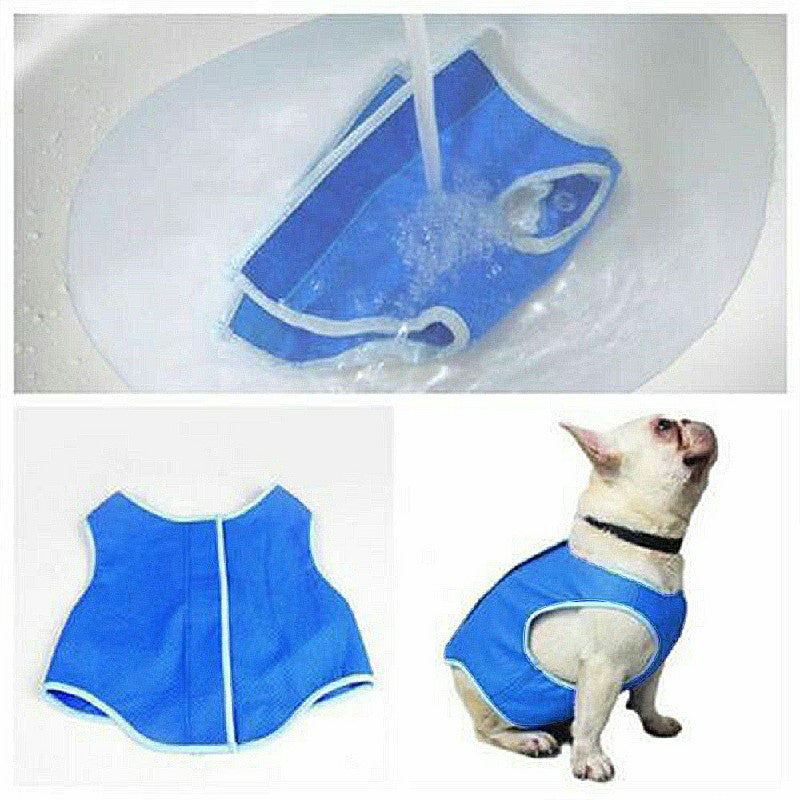 Dog Cooling Vest Jacket Puppy Summer Coat Reusable Evaporative Chilled XS