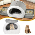 Large Hooded Cat Litter Box with UV Sterilising Light – Grey