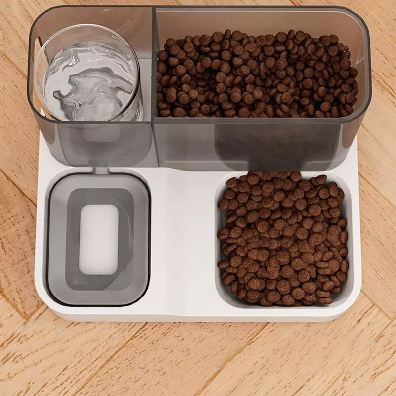 2 in 1 Automatic Pet Feeder Food Water Dispenser Bowl Dog Cat Self Feeding