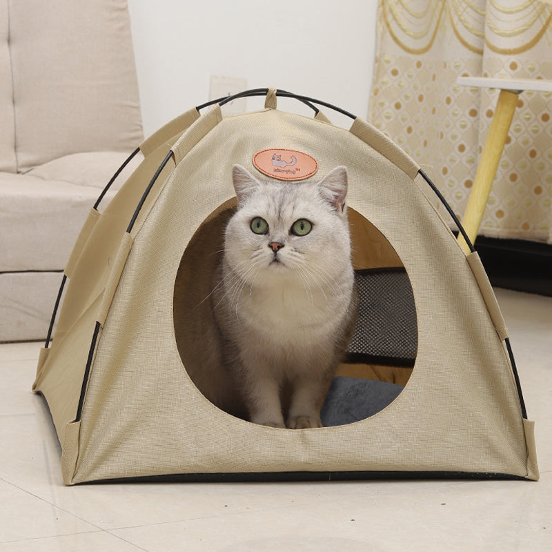Cozy Pet Tent House with Warm Cushion Bed Pad for Cats & Puppies