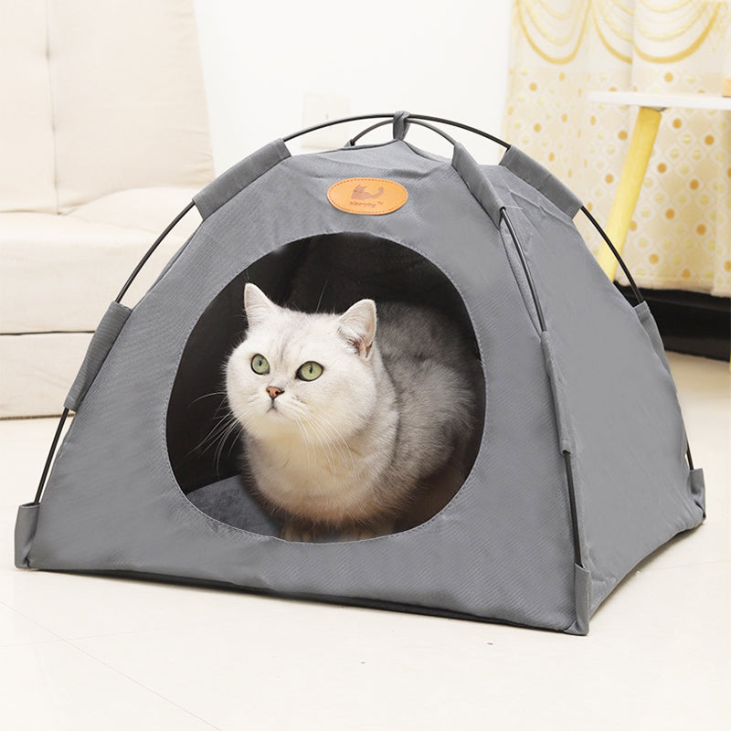 Cozy Pet Tent House with Warm Cushion Bed Pad for Cats & Puppies