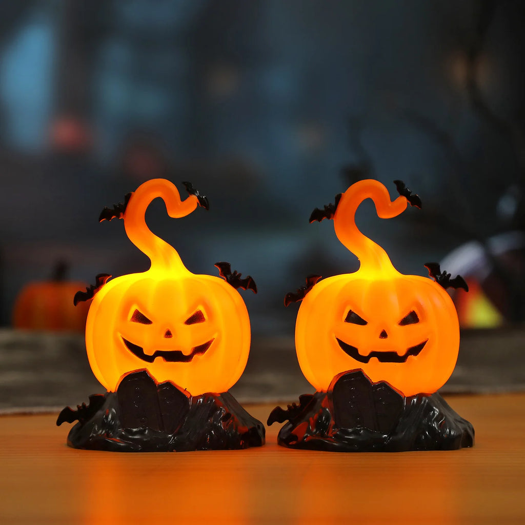 Halloween Pumpkin Lantern with Hook – LED Candle Light Decoration for Home, Porch, Bar & Party