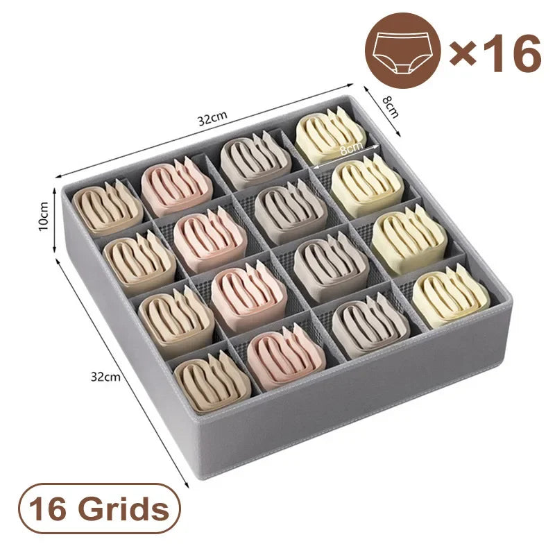 Drawer Organiser Storage Box | Wardrobe Divider for Underwear, Socks & Clothes