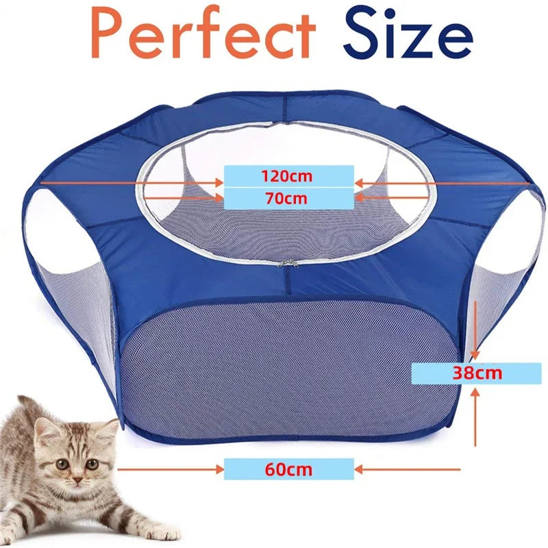 Portable Foldable Pet Playpen for Cats & Small Pets