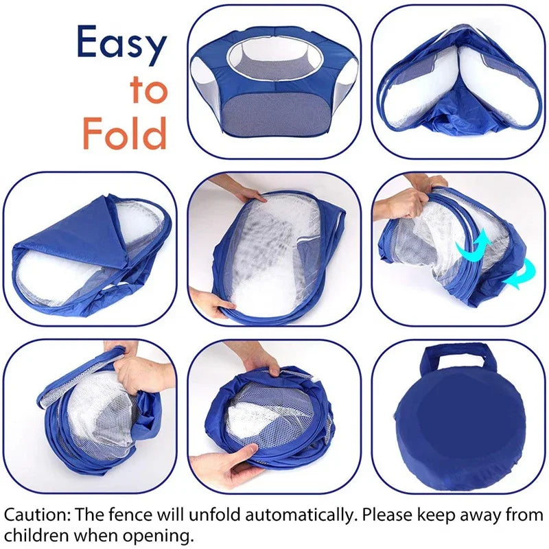 Portable Foldable Pet Playpen for Cats & Small Pets