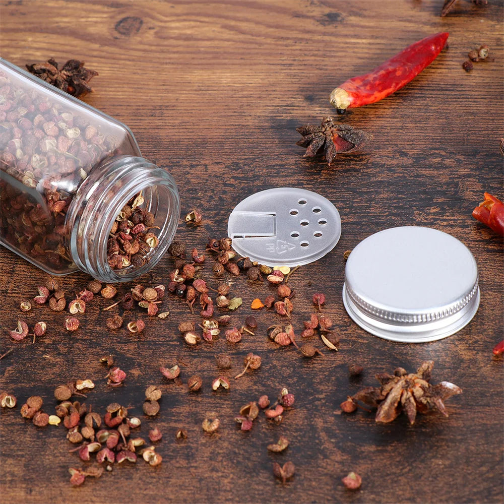 12pcs Glass Spice Jars Set